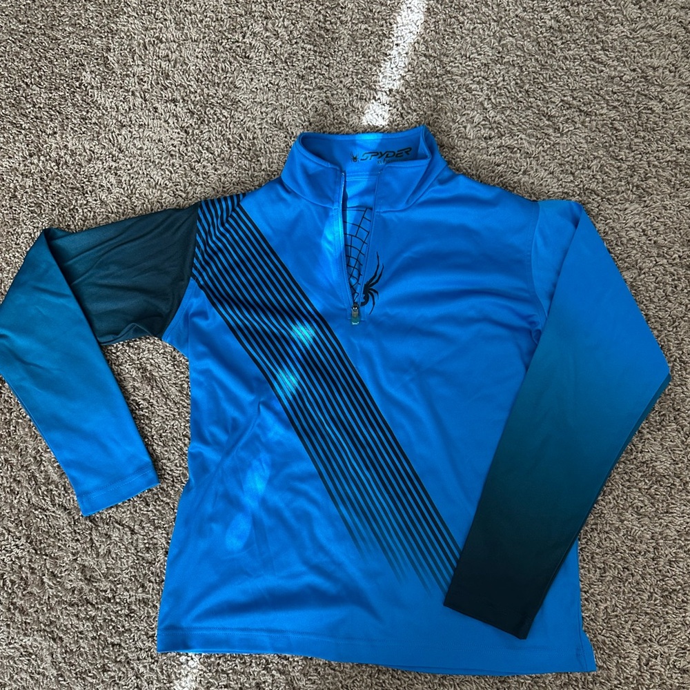 Boys SPYDER 1/4 zip ski base layer, size youth xl